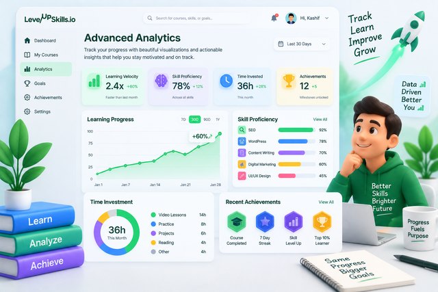 Product screenshot of the analytics dashboard